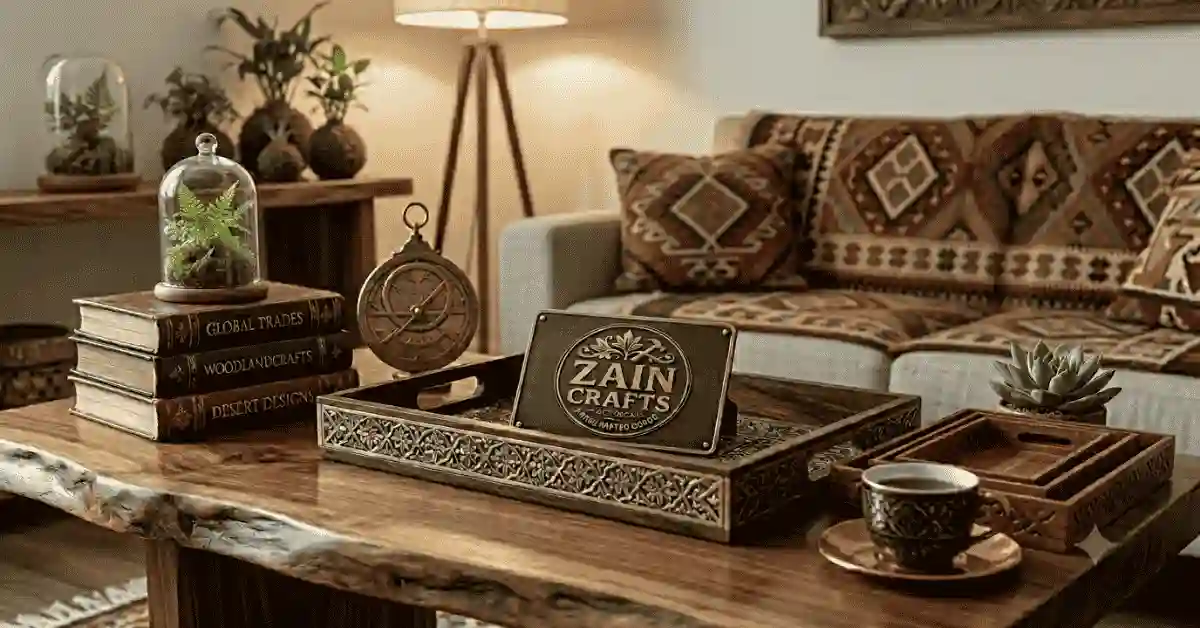 How to Style Your Coffee Table Using a Handcrafted Wooden Tray Set