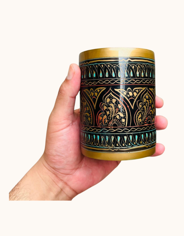 Handcrafted Lacquer Art Wooden Pen Holder