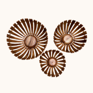 Wooden Fruit Basket Set