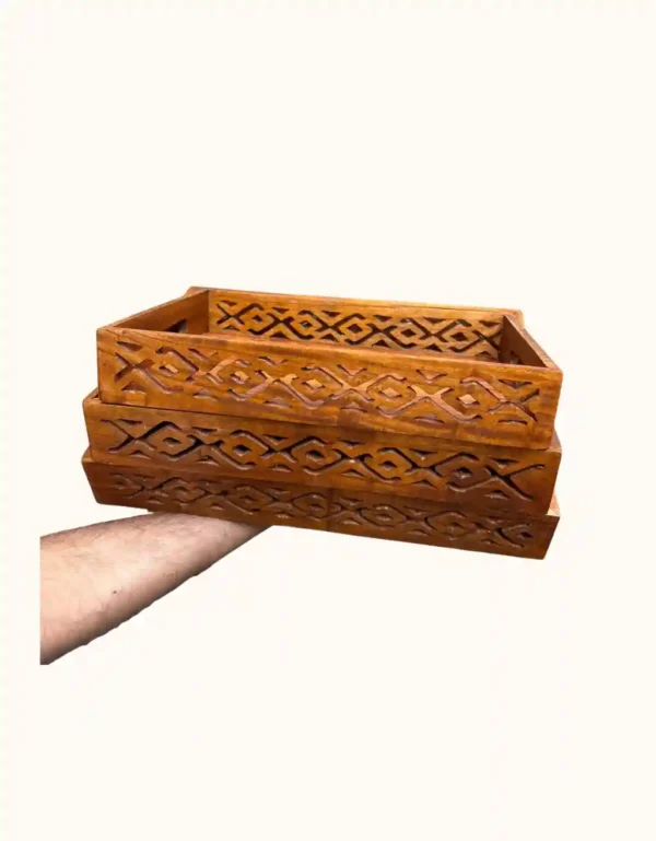 Wooden Tray Set